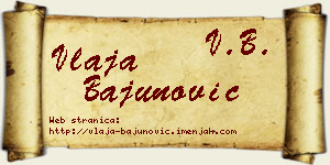 Vlaja Bajunović vizit kartica